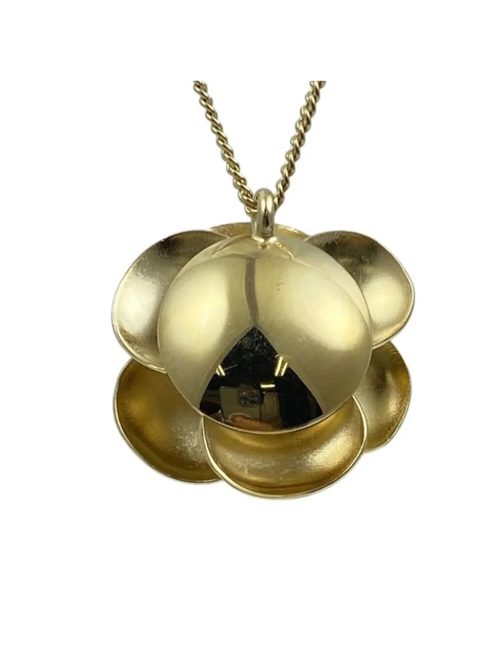 Chanel Pendant Camellia CC Logo 02P Metal Ivory Gold